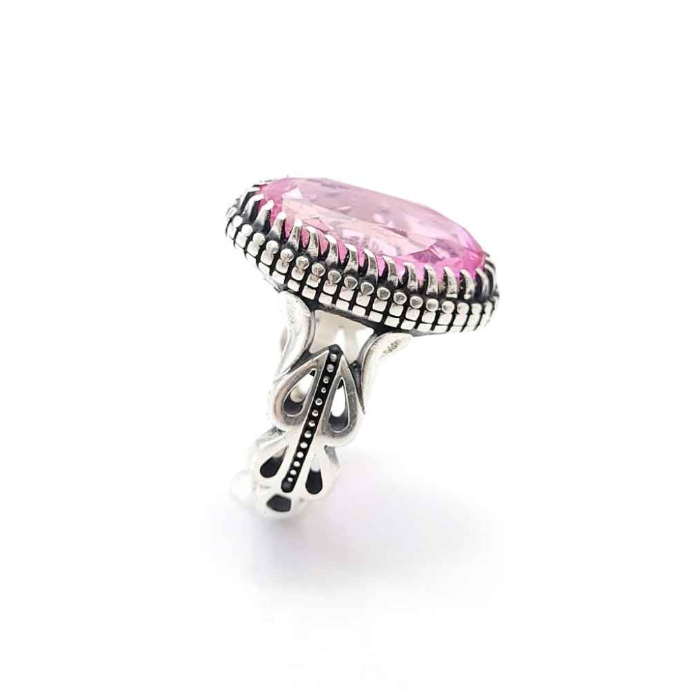 Bague en argent Topaze Rose persane pour homme Jalal