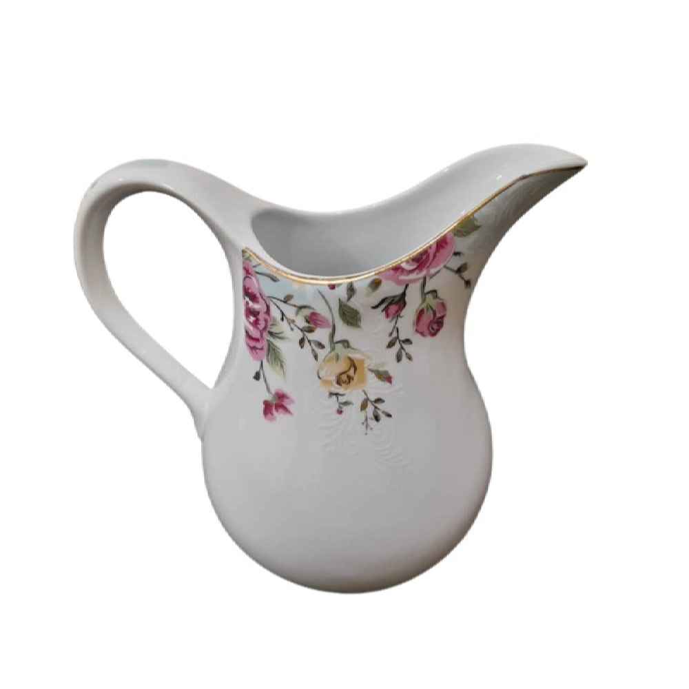 Pichet en porcelaine motif floral Kamelia