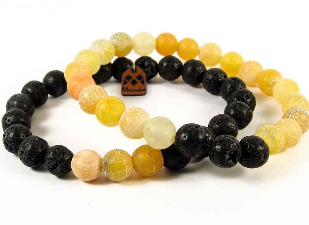 Ensemble de 2 Bracelets Perlés pour Hommes et Femmes – Modèle Khorshid