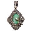 Pendentif en argent persan avec pierre précieuse Turquoise Asa