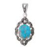 Pendentif en argent persan avec pierre précieuse Turquoise Asal