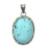Pendentif en argent persan avec pierre précieuse Turquoise Azal