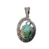 Pendentif en argent persan avec pierre précieuse Turquoise Dela