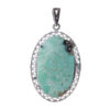 Pendentif en argent persan avec pierre précieuse Turquoise Dora
