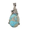 Pendentif en argent persan avec pierre précieuse Turquoise Hedieh