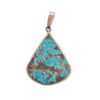 Pendentif en argent persan avec pierre précieuse Turquoise Nava