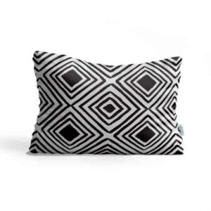 Oreiller de confort reposant pour lit – Housse en velours blanche modèle Lozenge (2x)