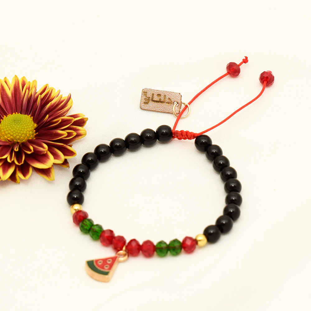 Bracelet Perlé pour Femme – Design Pastèque