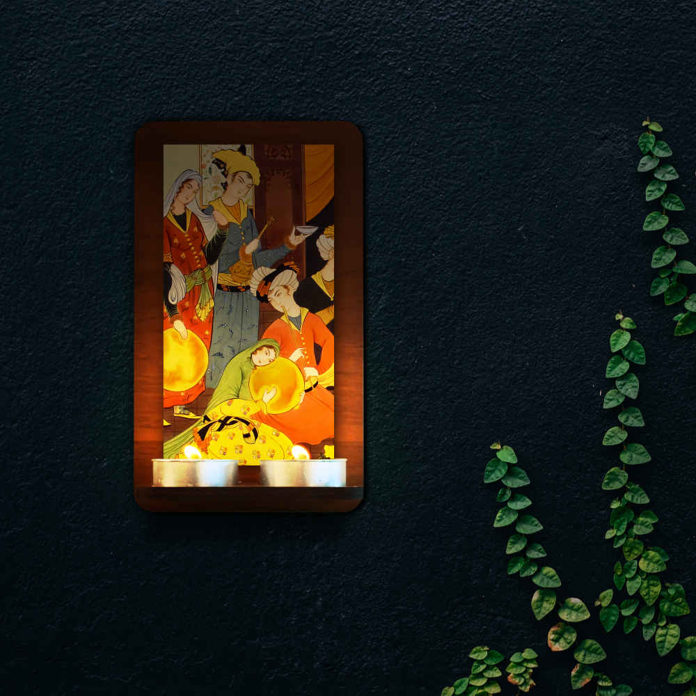 Applique murale persane en bois pour bougies chauffe-plat Azar (x2)