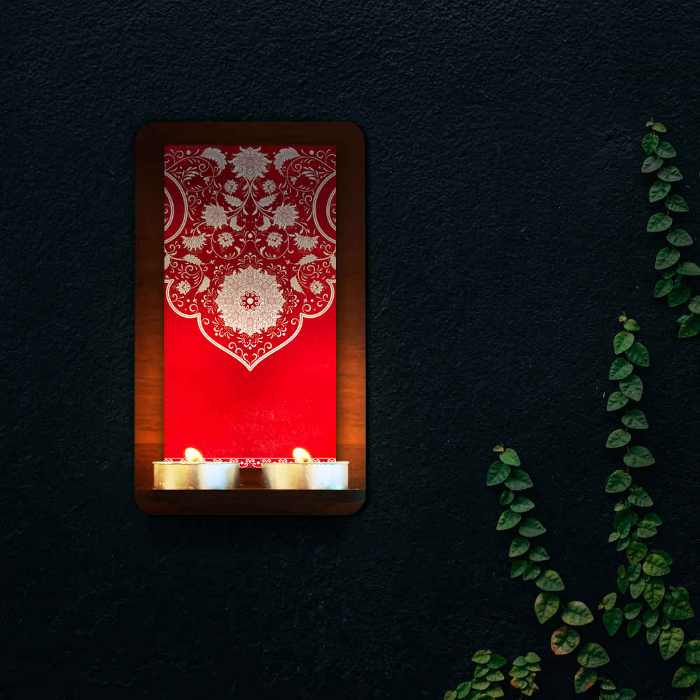 Applique murale persane en bois pour bougies chauffe-plat Babak (x2)