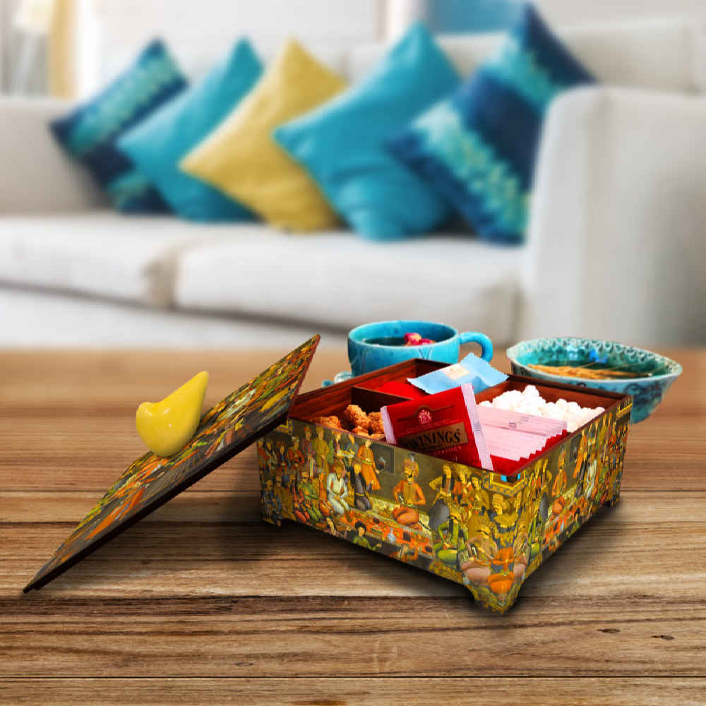 Boîte Organisatrice de Bonbons en Bois Modèle Danse