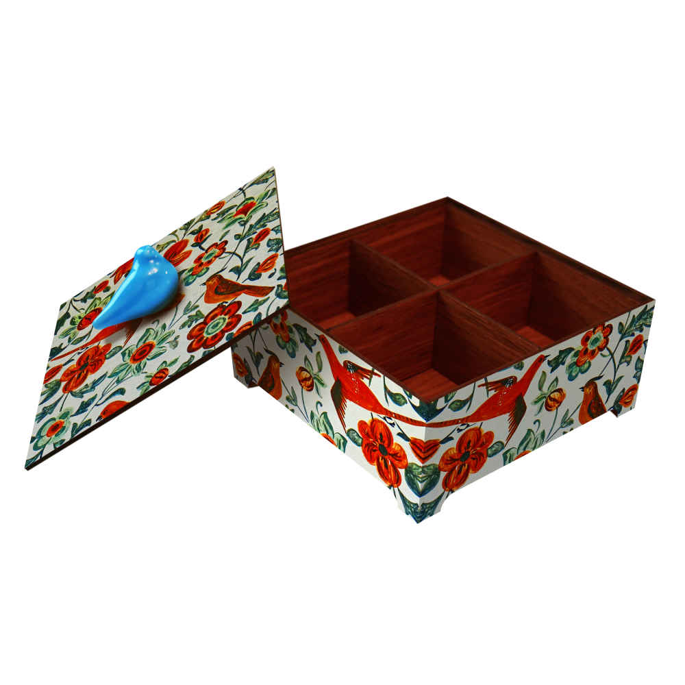 Boîte Organisatrice de Bonbons en Bois Modèle Golestan