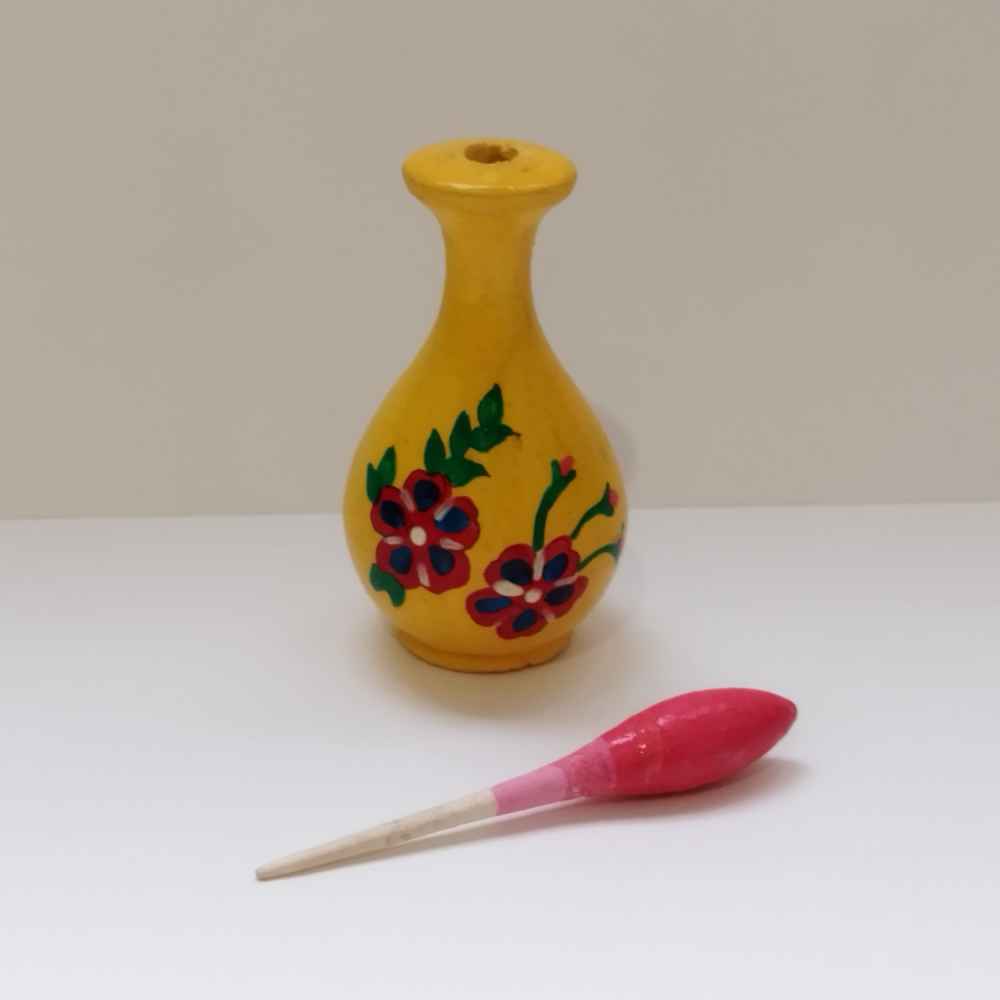 Contenant Persan Surma Dani en Bois pour Garder le Kohl Flower (x2)