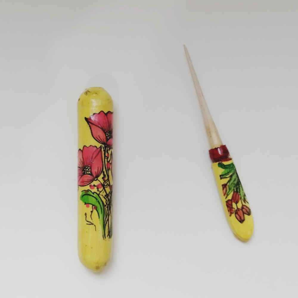 Contenant Persan Surma Dani en Bois pour Garder le Kohl Rasta (x2)