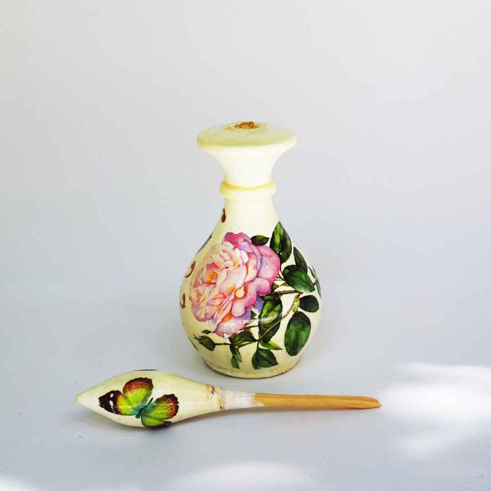 Contenant Persan Surma Dani en Bois pour Garder le Kohl Rezvan (x2)