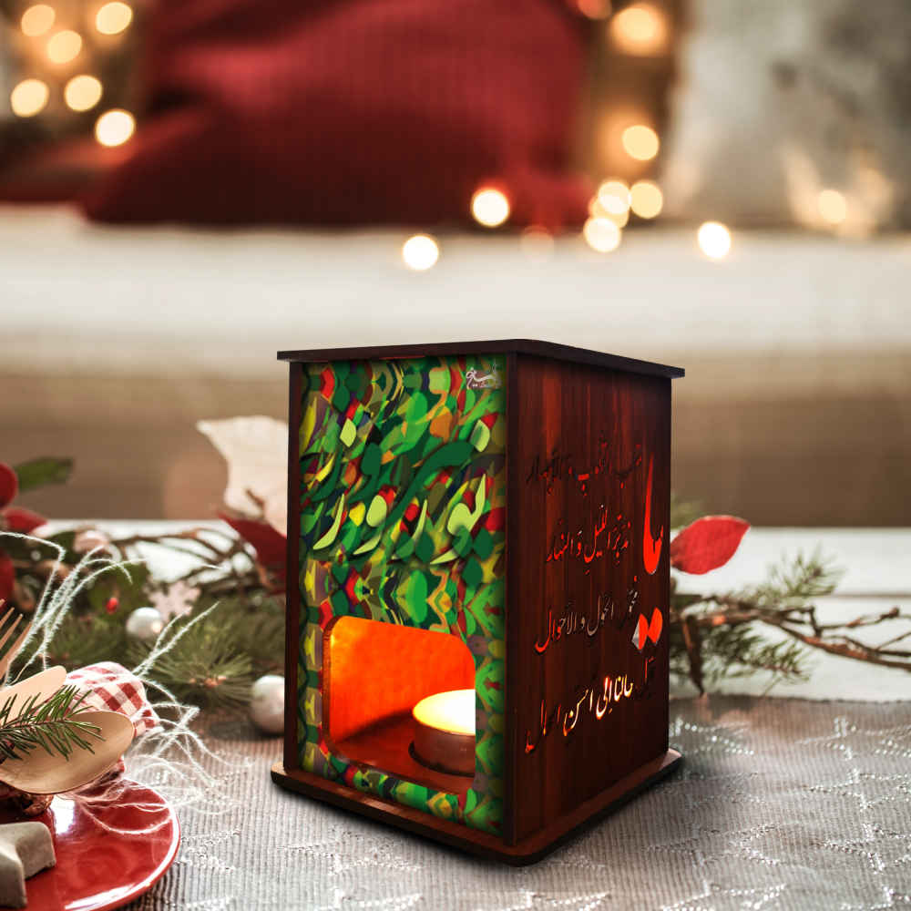 Lanterne persane en bois pour bougies chauffe-plat Nowruz (x2)