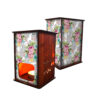 Lanterne persane en bois pour bougies chauffe-plat Florale (x2)