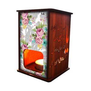 Lanterne persane en bois pour bougies chauffe-plat Florale (x2)