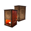 Lanterne persane en bois pour bougies chauffe-plat Gonbad (x2)