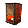 Lanterne persane en bois pour bougies chauffe-plat Gonbad (x2)