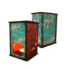 Lanterne persane en bois pour bougies chauffe-plat Patine (x2)