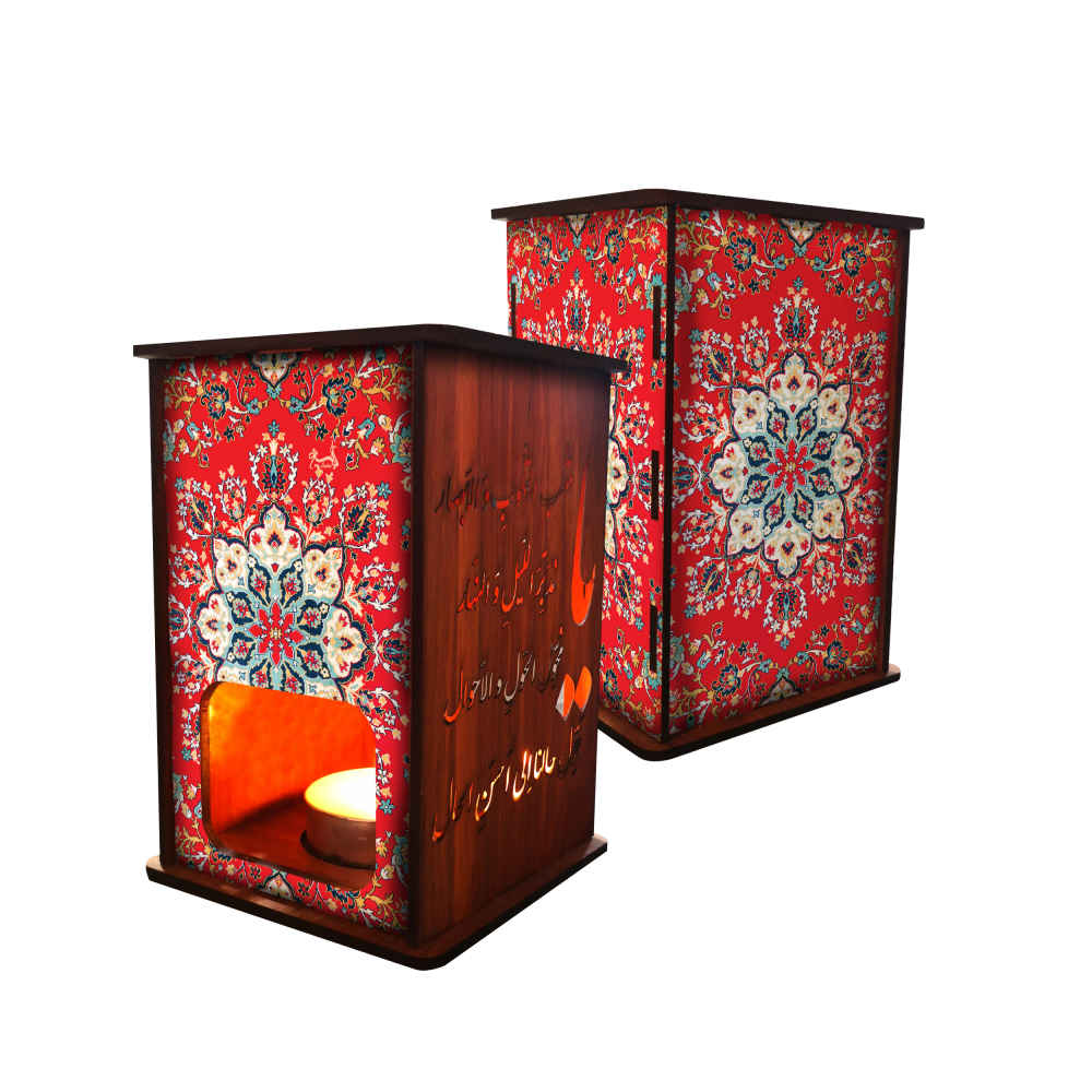 Lanterne persane en bois pour bougies chauffe-plat Tradition (x2)
