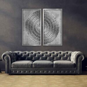 2 pcs Affiche islamique – Ayatul Kursi Art mural encadré