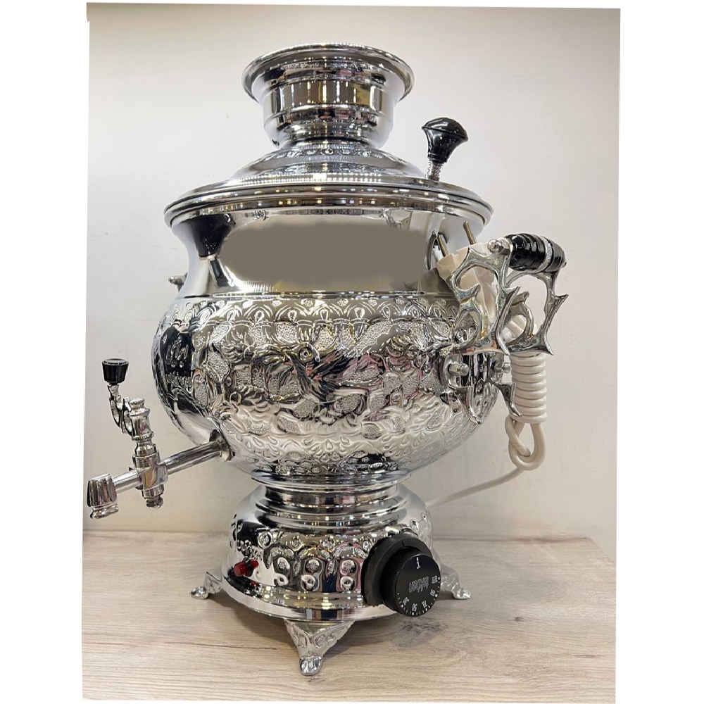 Machine à thé samovar électrique persan design traditionnel 6 litres