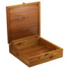 Boîte organisatrice en bois pour thé avec tiroirs et motif persan Nava