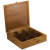 Boîte organisatrice en bois pour thé avec tiroirs et motif persan Nava