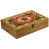 Boîte organisatrice en bois pour thé avec tiroirs et motif persan Lisa