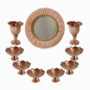 Set de plats Haftseen en cuivre avec miroir adapté pour Nowruz Kiarash