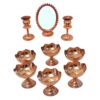 Set de plats Haftseen en cuivre avec miroir adapté pour Nowruz Tashir