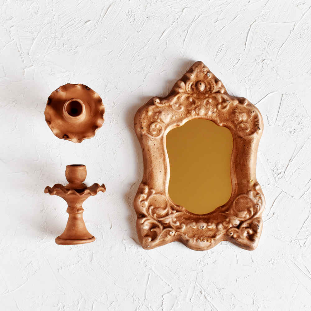 Set de plats Haftseen avec miroir, adapté pour Nowruz Azin (10 pièces)