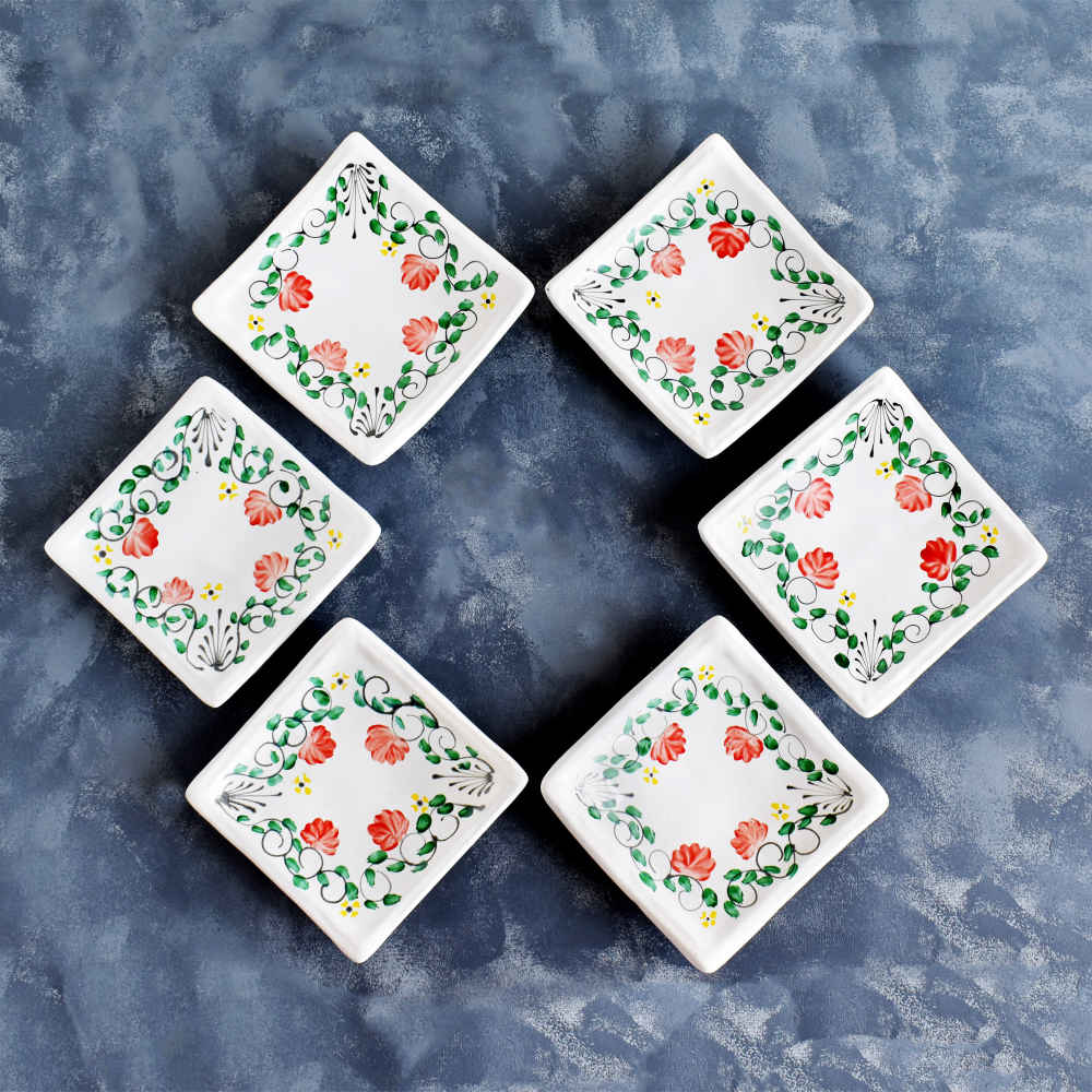 Set de plats Haftseen avec miroir, adapté pour Nowruz Bahari (10 pièces)