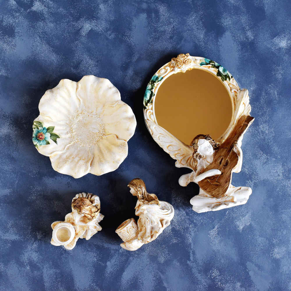 Set de plats Haftseen avec miroir, adapté pour Nowruz Delaviz (11 pièces)