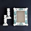 Set de plats Haftseen avec miroir, adapté pour Nowruz Firoozeh (10 pièces)