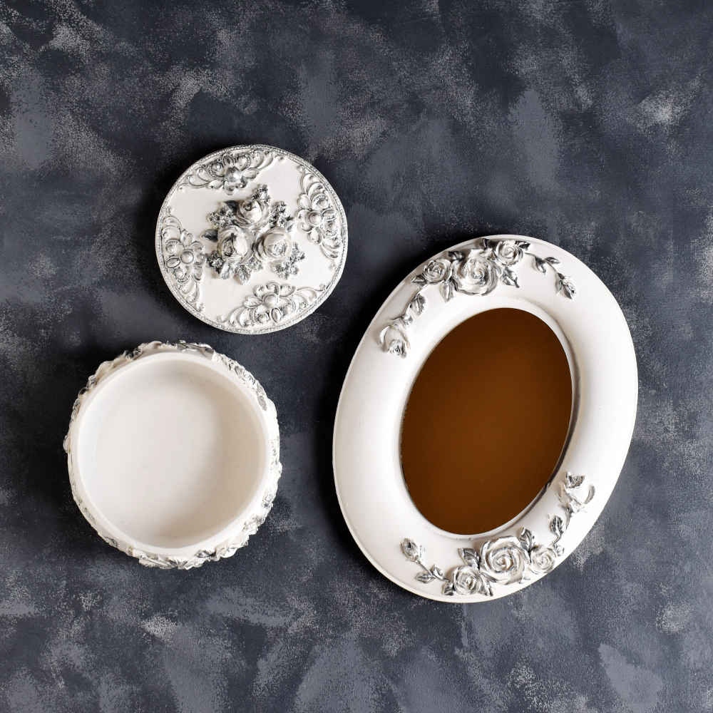 Set de plats Haftseen avec miroir, adapté pour Nowruz Ghazal (10 pièces)