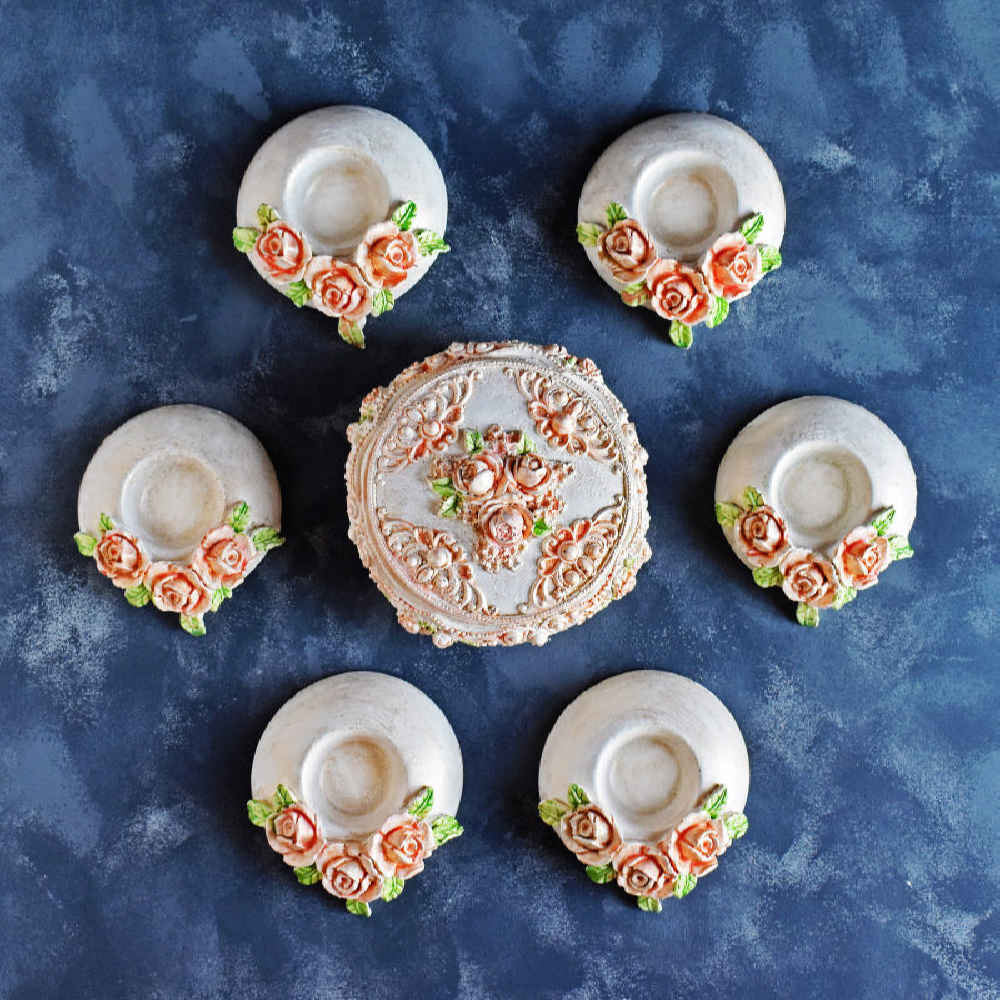 Set de plats Haftseen avec miroir, adapté pour Nowruz Golbahar (10 pièces)