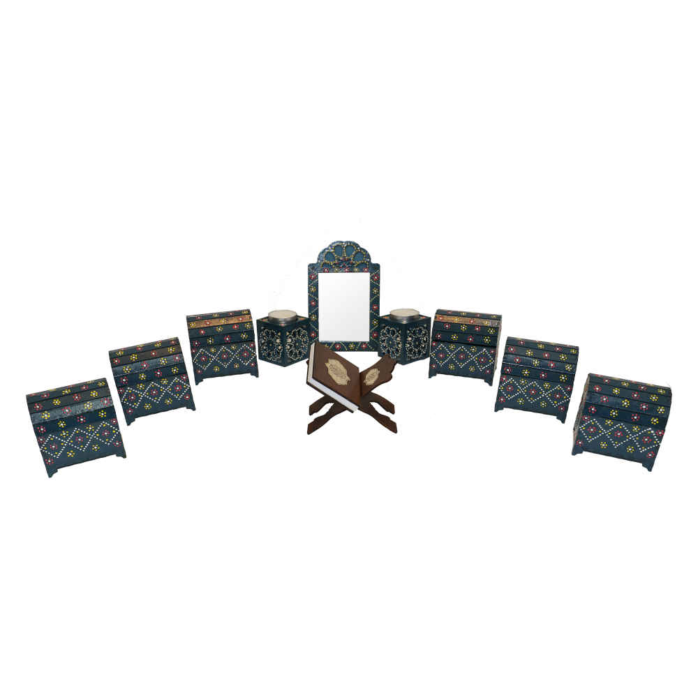 Set de plats Haftseen avec miroir, adapté pour Nowruz Noghte Koob