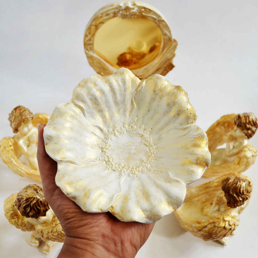 Set de plats Haftseen avec miroir, adapté pour Nowruz Parsa (10 pièces)