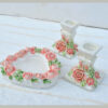 Set de plats Haftseen avec miroir, adapté pour Nowruz Rose Light (10 pièces)