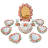 Set de plats Haftseen avec miroir, adapté pour Nowruz Rose Light (10 pièces)