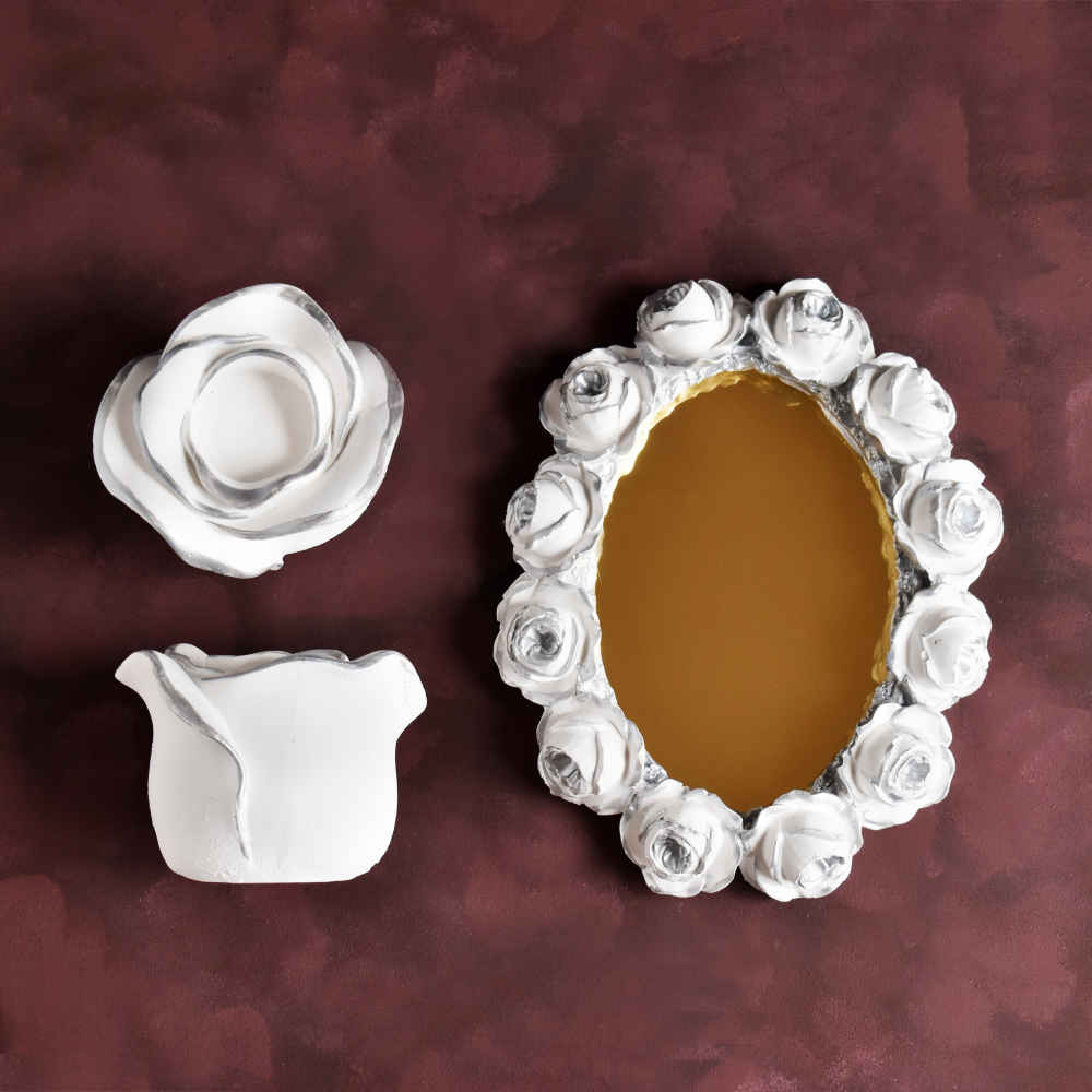 Set de plats Haftseen avec miroir, adapté pour Nowruz Solaleh (10 pièces)