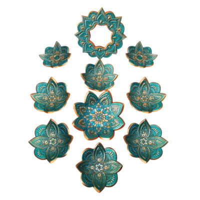Set de plats Haftseen avec miroir, adapté pour Nowruz Maah