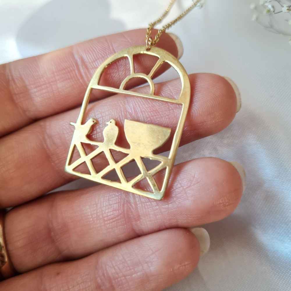 Collier en Laiton Persan Minimaliste pour Femmes Morghe Amin