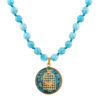 Collier plaqué or persan Morghe Amin avec turquoise