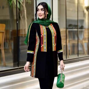 Manteau persan brodé & pantalon modèle Jasmine