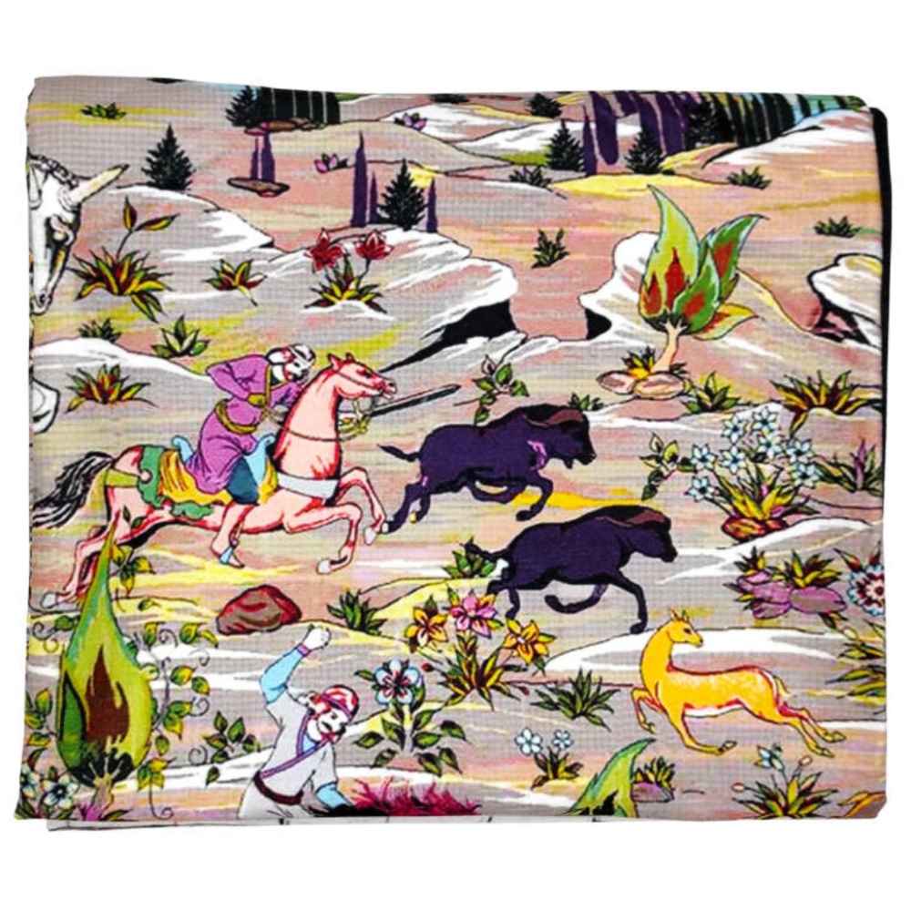 Grand tapis de sol intérieur de style bohème persan Safa