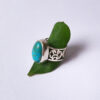 Bague en Argent Persan Faite Main avec Turquoise de Neyshabur Eslimi